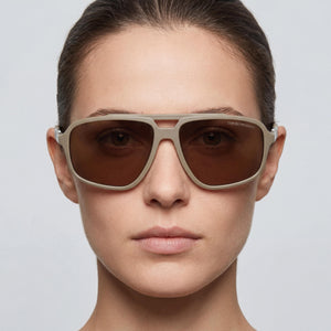 Emporio Armani Ea4236u Aviator Sunglasses for Women — interior view, Non-Polarized lens detail