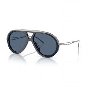 Emporio Armani EA4242U Blue Aviator Sunglasses for Women, Plastic lens