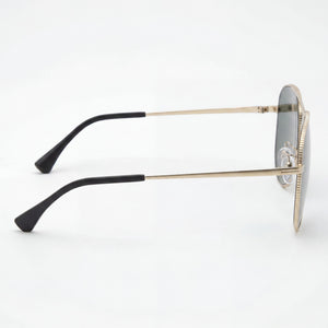 Emporio Armani Sports Aviator Sunglasses Men — side view, Non-Polarized Dark Green lens