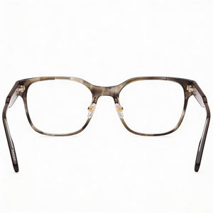 Ermenegildo Zegna EZ5253 Rectangle Eyeglasses Men — side view, Havana Plastic temples