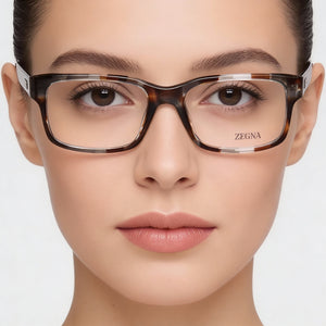 Ermenegildo Zegna EZ5254 Brown Eyeglasses Women — lifestyle wear, office and reading