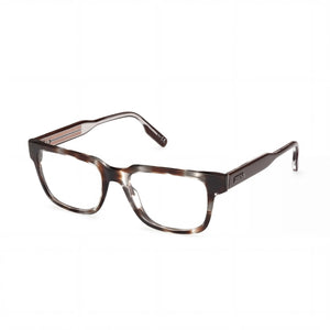 Ermenegildo Zegna EZ5260 Havana Rectangle Eyeglasses for Men, Plastic frame