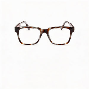 Ermenegildo Zegna EZ5260 Rectangle Eyeglasses Men — side view, Havana Plastic temples
