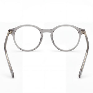 Ermenegildo Zegna EZ5269 Round Eyeglasses Men — side view, Gray Brown temples