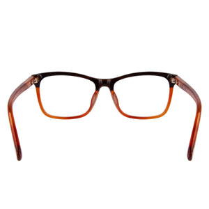 Escada Vesa13 Rectangle Eyeglasses Men — side view, Brown Frame temples