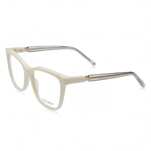 Escada White Square Eyeglasses for Women, Acetate frame