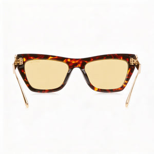 Etro 0028/S Rectangle Sunglasses Women — side view, Non-Polarized Yellow lens