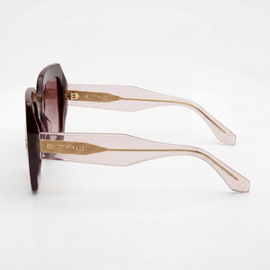 Etro Casual Butterfly Sunglasses Women — side view, Non-Polarized Pink lens