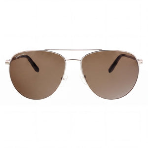 Ferragamo Aviators Aviator Sunglasses for Unisex — front view, Metal frame
