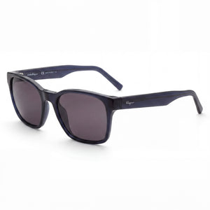 Ferragamo Classic Black Rectangle Sunglasses for Women, Non-Polarized lens
