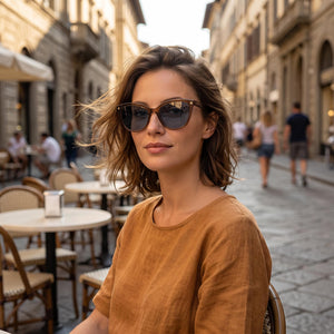 Ferragamo SF 815S 210 56 Brown Sunglasses Women — outdoor wear, Blue Non-Polarized lens
