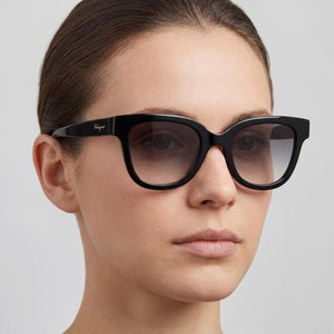 Ferragamo SF1066S Square Sunglasses for Women — interior view, Non-Polarized lens detail