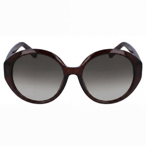 Ferragamo SF1067S Oval Sunglasses for Women — front view, Plastic frame
