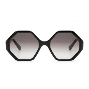 Ferragamo SF1070S Hexagonal Sunglasses for Women — front view, Acetate frame