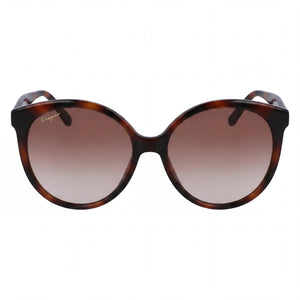 Ferragamo SF1071S Round Sunglasses for Women — front view, Plastic frame