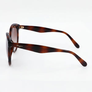 Ferragamo SF1071S Oval Sunglasses for Women — front view, Plastic frame