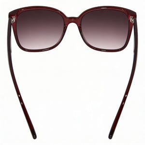 Ferragamo SF1072S Square Sunglasses Women — side view, Non-Polarized Red lens