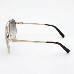 Ferragamo SF157S Aviator Sunglasses Unisex — side view, Non-Polarized Grey Gradient lens