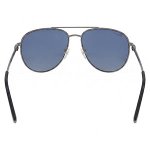 Ferragamo Sf157s Aviator Sunglasses Unisex — side view, Non-Polarized Blue lens