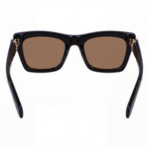 Ferragamo Sf2013s Rectangle Sunglasses Women — side view, Non-Polarized Brown Solid lens