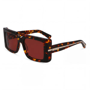 Ferragamo Sf2032s Havana Rectangle Sunglasses Unisex, Dark tortoise lens