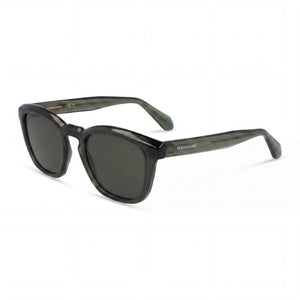 Ferragamo Sf2040se Green Square Sunglasses for Men, Transparent khaki lens