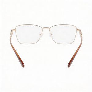 Ferragamo SF2218 Rectangle Eyeglasses for Men — front view, Acetate