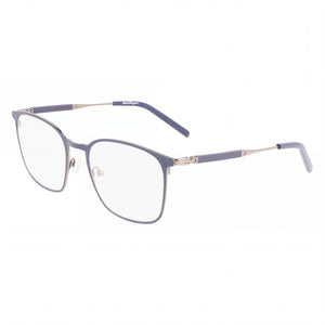 Ferragamo SF2566 Blue Square Eyeglasses for Women, Titanium frame