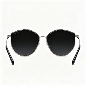 Ferragamo Sf264s Rectangle Sunglasses Women — side view, Gradient Grey lens