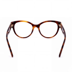 Ferragamo SF2863 42908 Cat Eye Eyeglasses Unisex — side view, Tortoiseshell Plastic temples