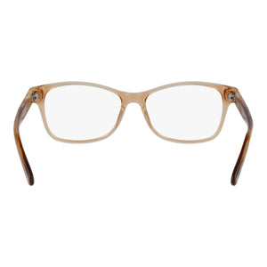 Ferragamo SF2910 Rectangle Eyeglasses Women — side view, Brown Acetate temples