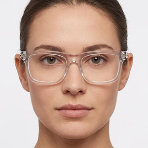 Ferragamo SF2923 Square Eyeglasses for Women — interior view, Polycarbonate demo lenses