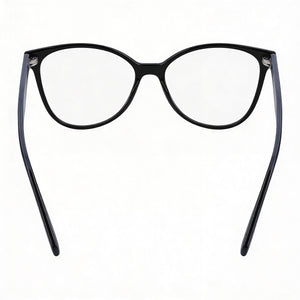 Ferragamo SF2948 Cat Eye Eyeglasses Women — side view, Black/Grey Marble Plastic temples