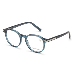 Ferragamo SF2955 SF2955 Blue Round Eyeglasses Unisex frame
