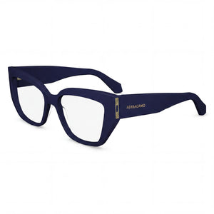 Ferragamo Sf2972 Blue Navy Cat Eye Eyeglasses for Men, Acetate frame