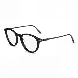 Ferragamo Sf2976 Black Round Eyeglasses for Men, Injected frame