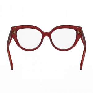Ferragamo SF2984 Rectangle Eyeglasses Men — side view, Red Metal temples