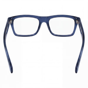 Ferragamo Sf2988 Rectangle Sunglasses Men — side view, Polarized Transparent Blue lens