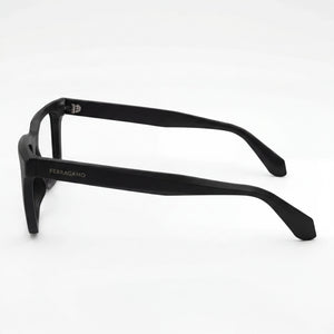 Ferragamo SF2990 Rectangle Eyeglasses Men — side view, Black Acetate temples