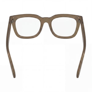 Ferragamo SF2990 Rectangle Eyeglasses Men — side view, Brown Acetate temples