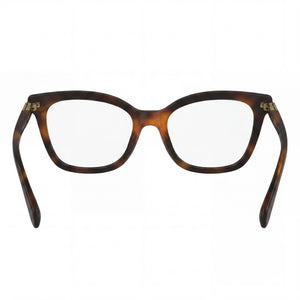 Ferragamo SF2991 Square Eyeglasses Unisex — side view, Havana Acetate temples