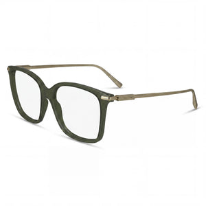 Ferragamo Sf2992 Transparent Khaki Rectangle Eyeglasses for Men, Acetate frame