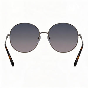Ferragamo SF299S Round Eyeglasses Women — side view, Silver Metal temples