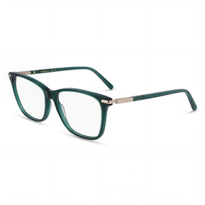 Ferragamo Sf3013 Transparent Green Square Eyeglasses for Men, Acetate frame