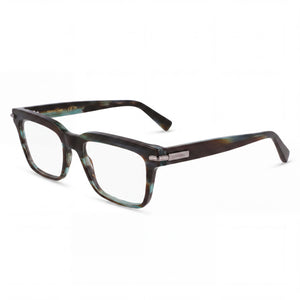 Ferragamo Sf3014 Striped Green Square Eyeglasses for Men, Acetate frame