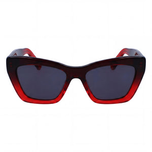 Ferragamo Sf929sn Rectangle Sunglasses for Women — front view, Stainless Steel frame