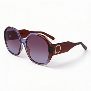 Ferragamo SF943S Round Sunglasses Unisex — front view, Plastic frame