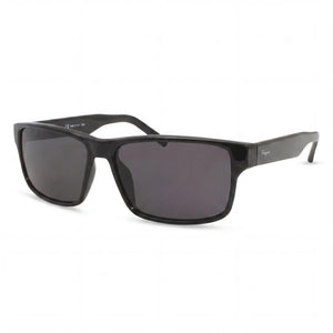Ferragamo SF960S Black Rectangle Sunglasses Unisex, Grey lens