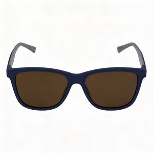 Ferragamo SF998S Rectangle Sunglasses Unisex — side view, Non-Polarized Matte Blue lens
