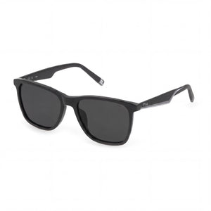Fila Black Rectangle Sunglasses for Men, Smoke lens